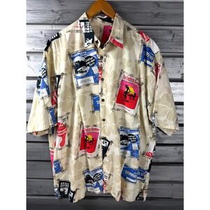 Bruce Brown Endless Summer Shirt XXL Short Sleeve Cotton/Rayon Hawaiian Movie